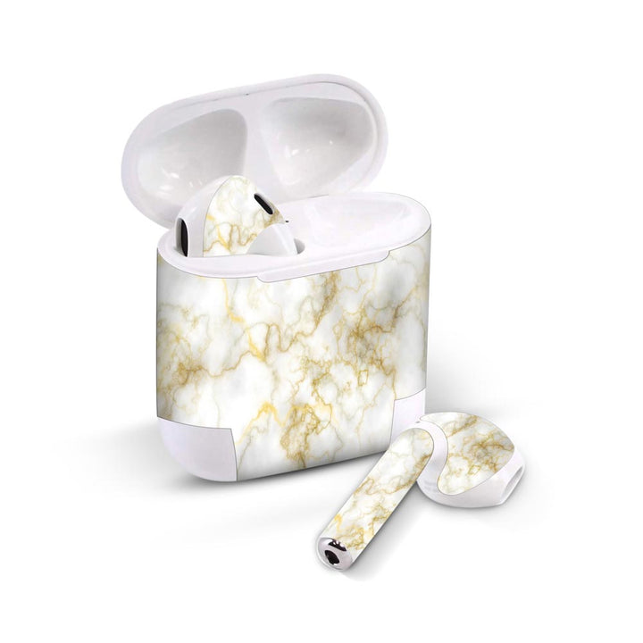 Gold Silver Vein Marble - Airpods 1/2/3 Skin