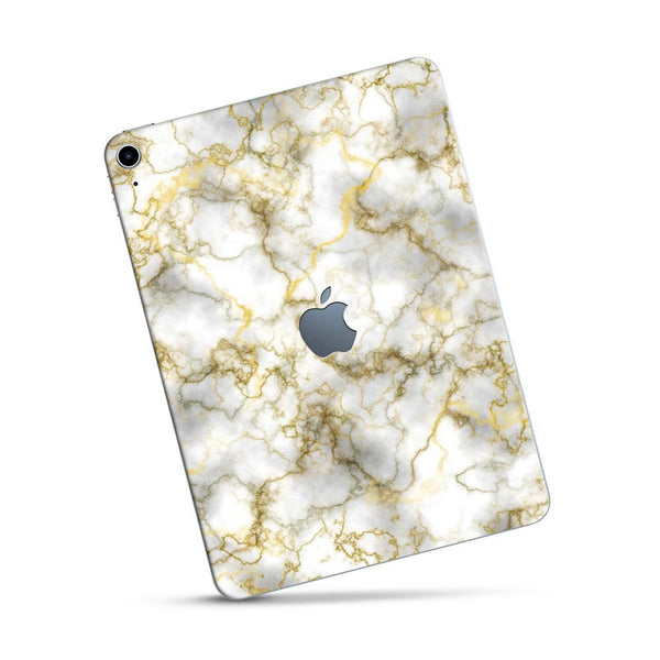 Gold Silver Vein Marble - Apple Ipad Skin