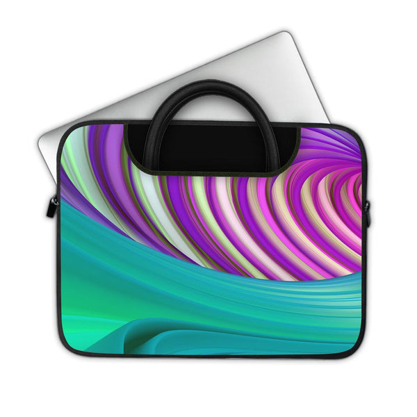 Green Abstract Marble - Pockets Laptop Sleeve