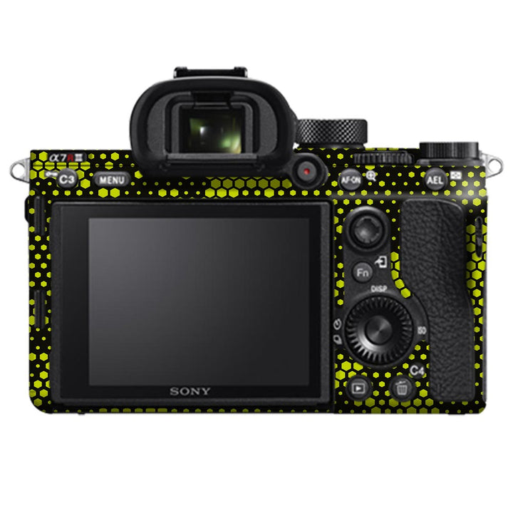 Green Neon Hive Camo - Sony Camera Skins By Sleeky India