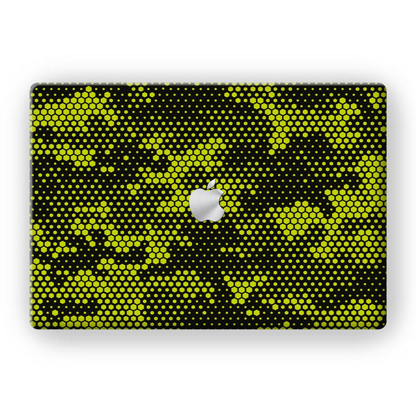 Green Neon Hive Camo - MacBook Skins