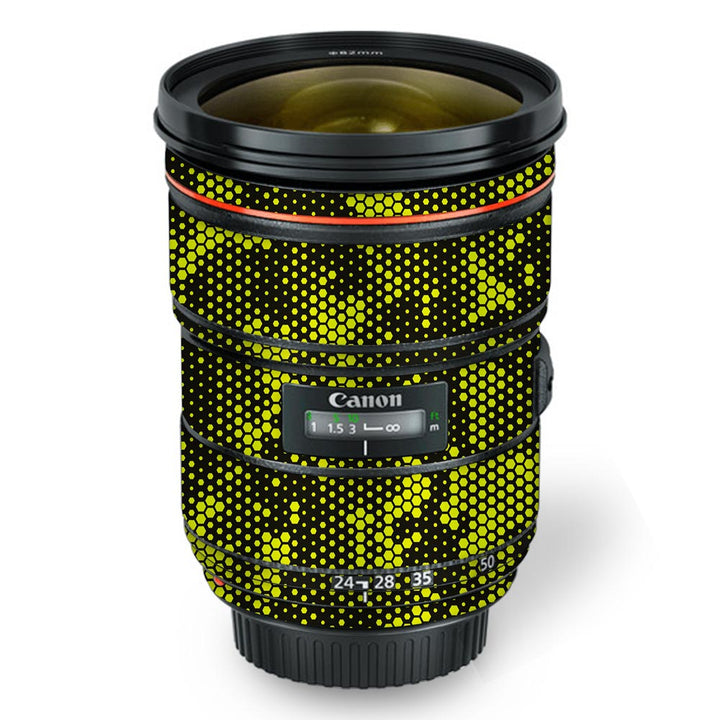 Green Neon Hive Camo - Canon Lens Skin By Sleeky India