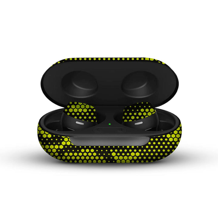 Green Neon Hive Camo - Galaxy Buds/Buds Plus/Buds Pro Skins