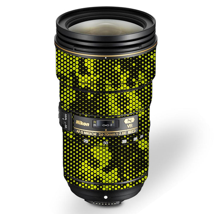 Green Neon Hive Camo - Nikon Lens Skin By Sleeky India