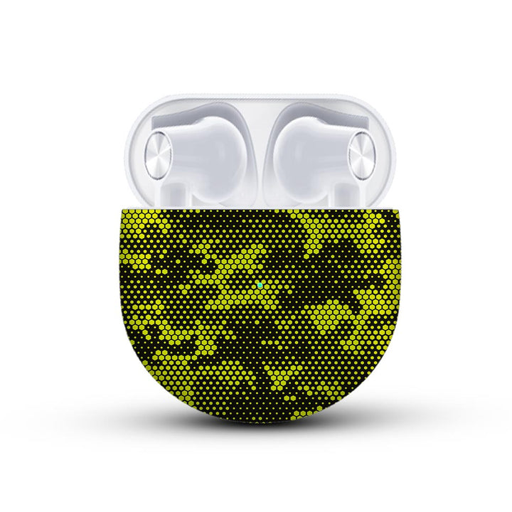 Green Neon Hive Camo - Oneplus Buds Pro Skin