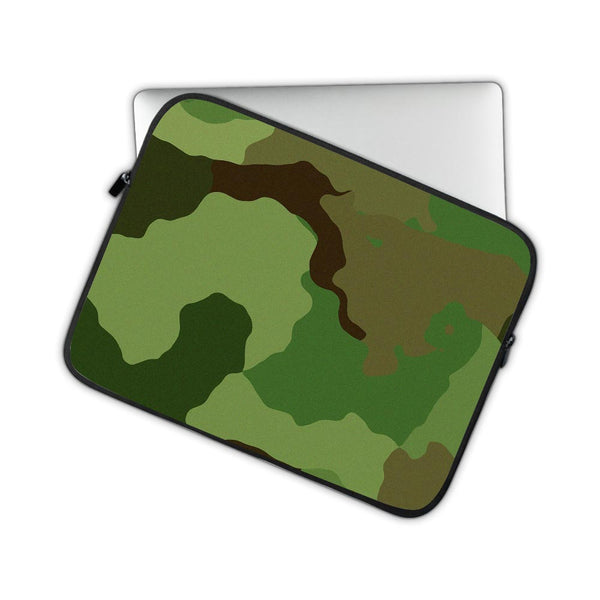 green seamless camo designs laptop sleeves by sleeky india