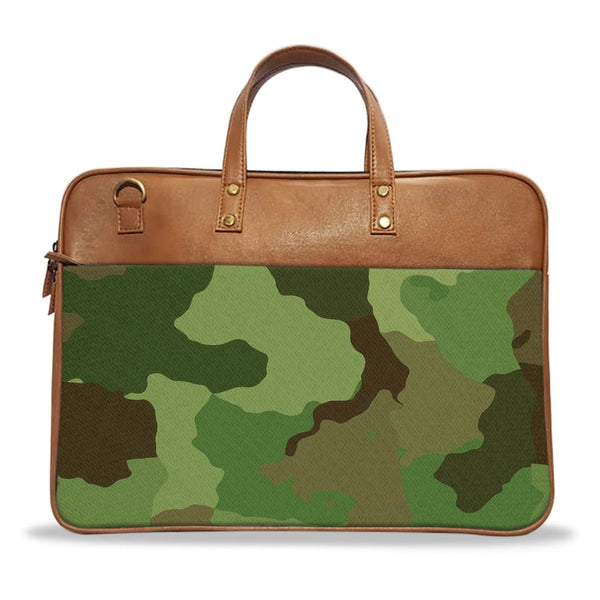 Green Seamless Camo - Premium Laptop Bag