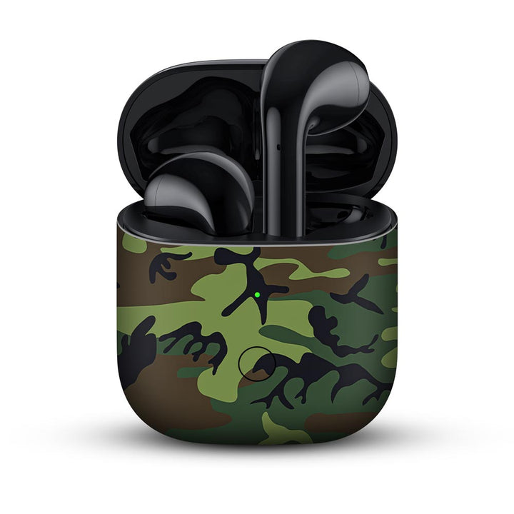 green soldier camo skin for realme buds air by sleeky india