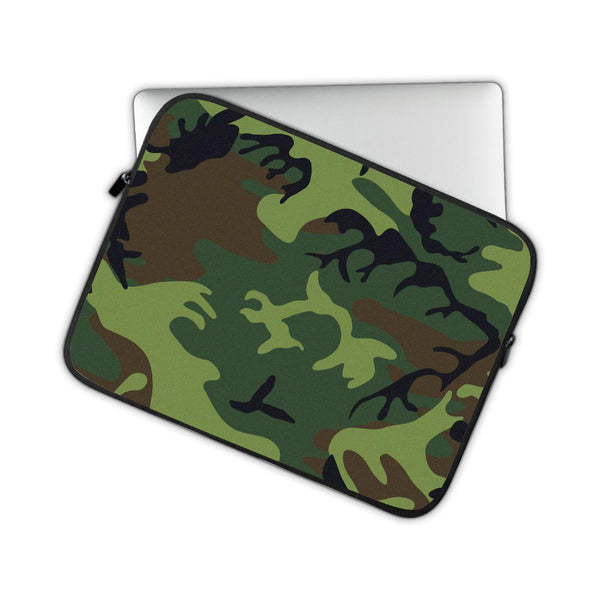 green soldier camo designs laptop sleeves by sleeky india