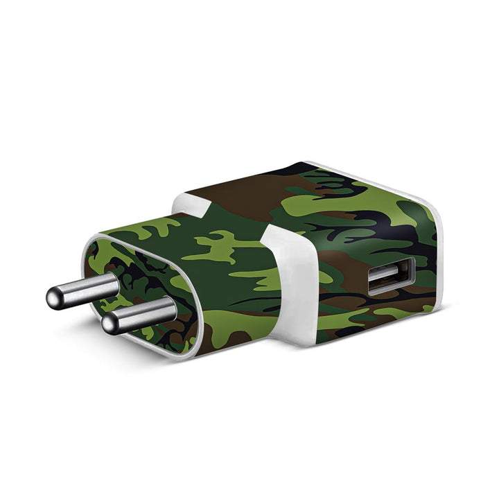 green soldier camo skin for Samsung S8 Charger by sleeky india 