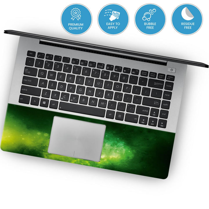 Green Space Nebula - Laptop Skins