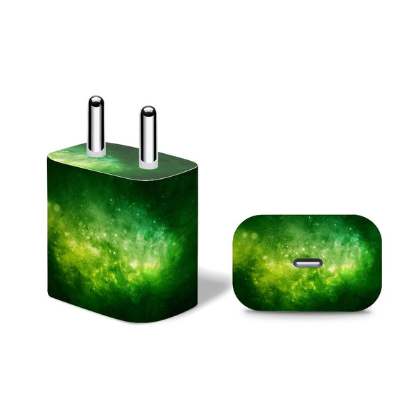 Green Space Nebula - Apple 20W Charger Skin