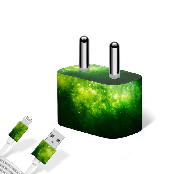 Green Space Nebula - Apple charger 5W Skin