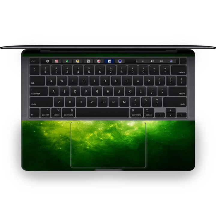 Green Space Nebula - MacBook Skins