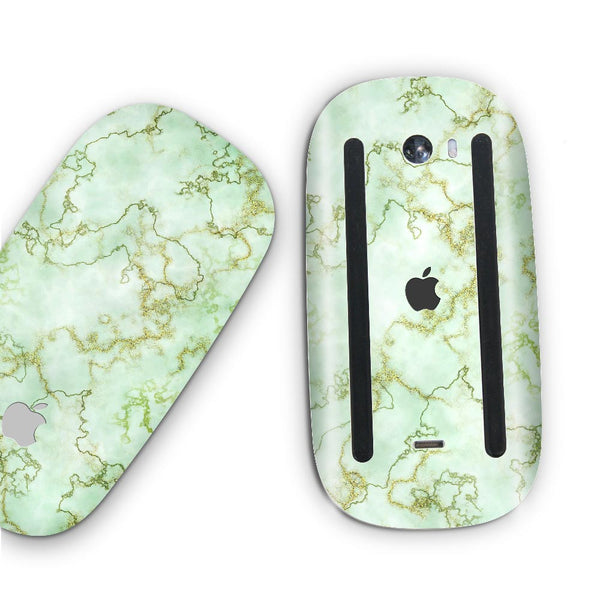 Green Textures Marble - Apple Magic Mouse 2 Skins