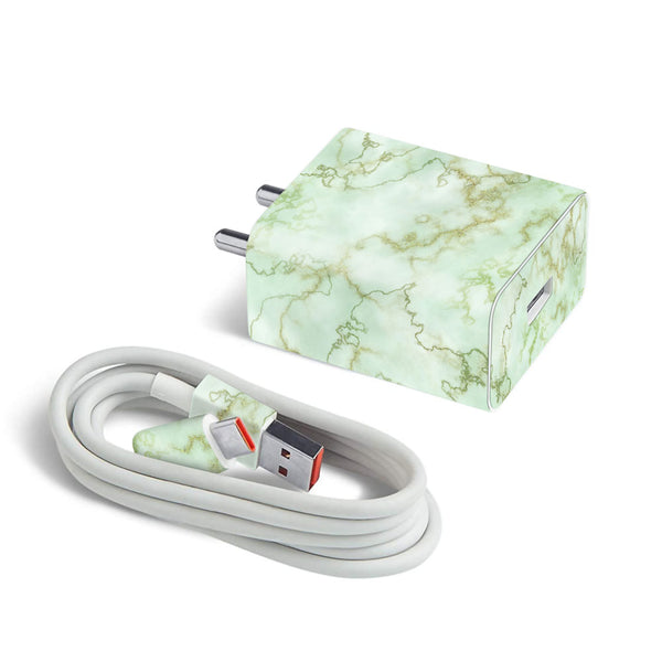Green Textured Marble - MI 22.5W & 33W Charger Skin