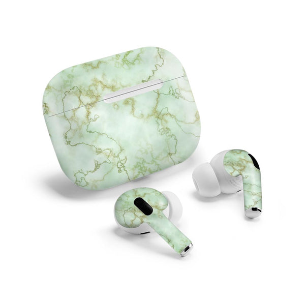 Green Textured Marble - Airpods Pro 2 Skin