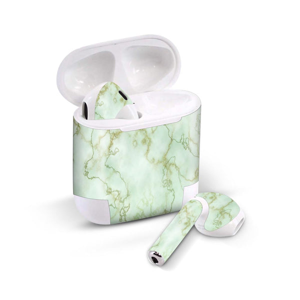 Green Textured Marble - Airpods 1/2/3 Skin