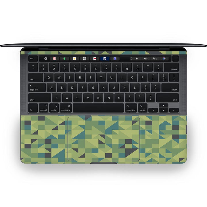 Green Triangled Background - MacBook Skins