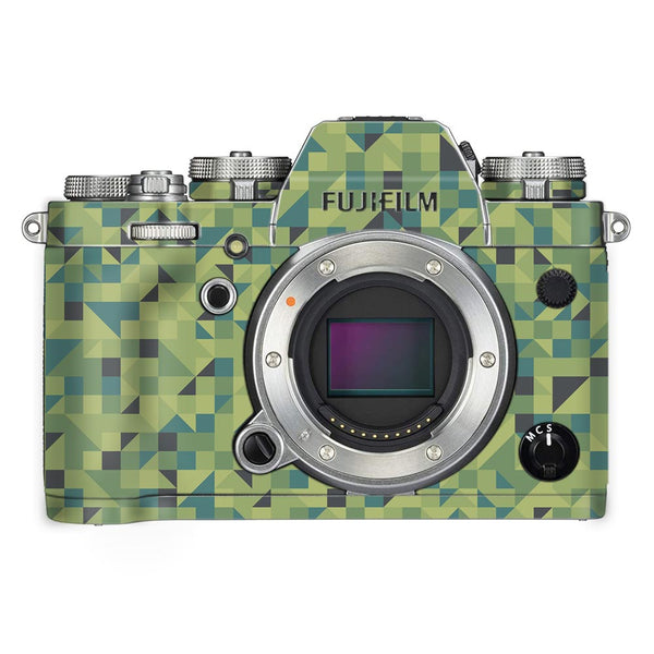 Green Triangled Background - FujiFilm Camera Skin