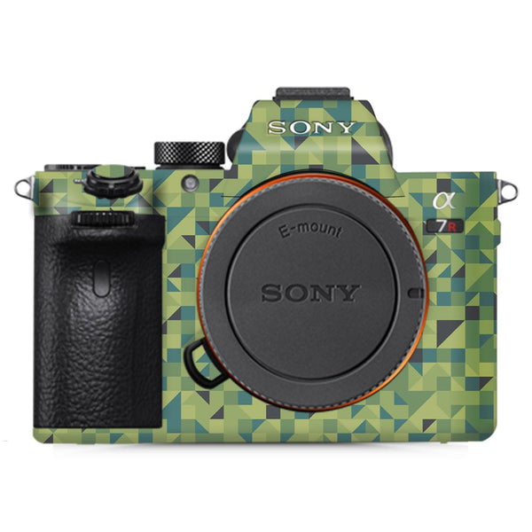 Green Triangled Background - Sony Camera Skins