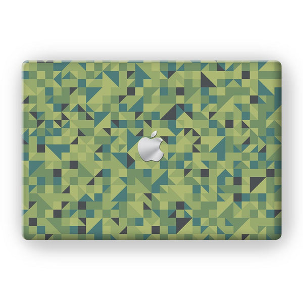 Green Triangled Background - MacBook Skins