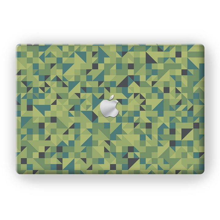 Green Triangled Background - MacBook Skins