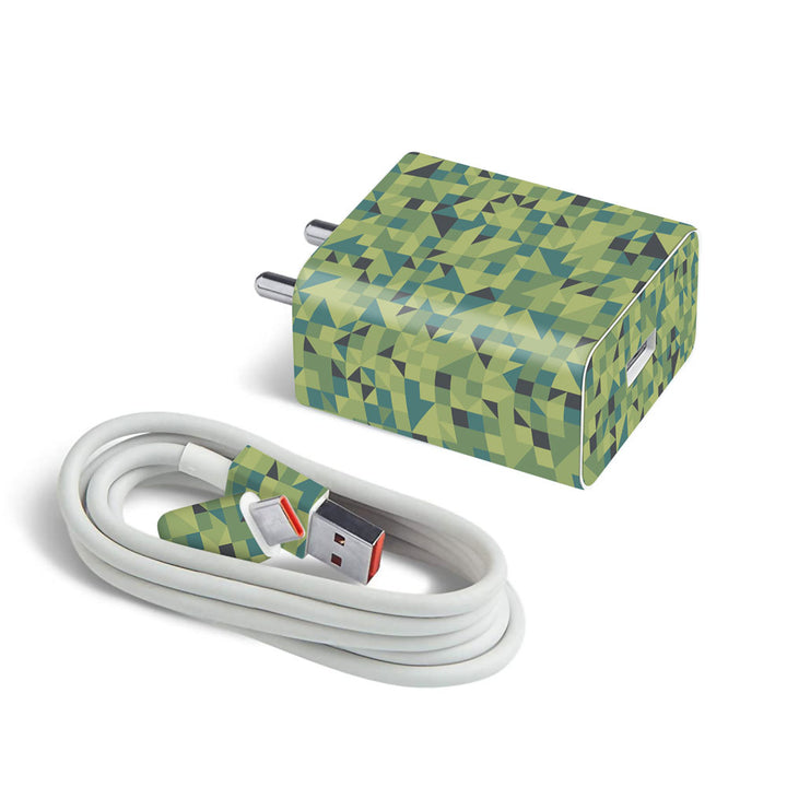 Green Triangled Background - MI 22.5W & 33W Charger Skin