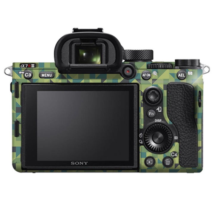 Green Triangled Background - Sony Camera Skins