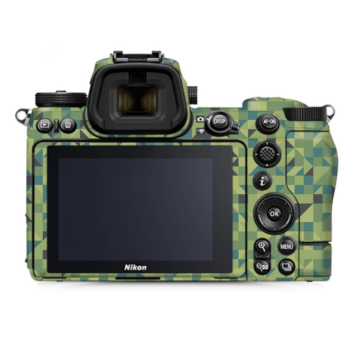 Green Triangled Background - Nikon Camera Skins