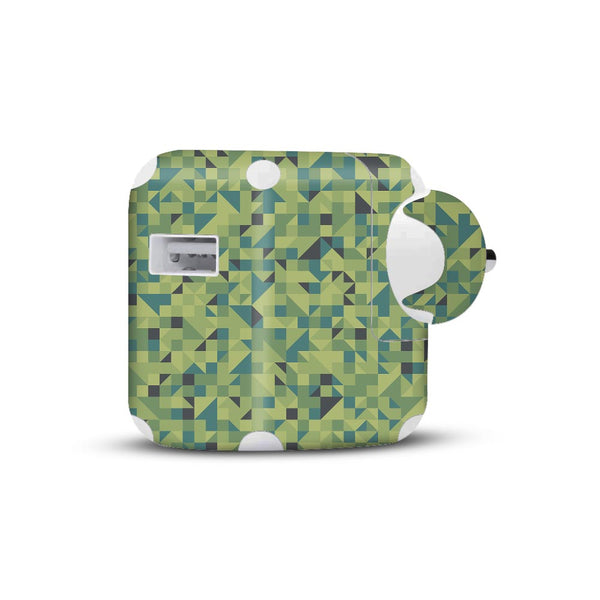 Green Triangled Background - Apple 2019 10W Charger skin