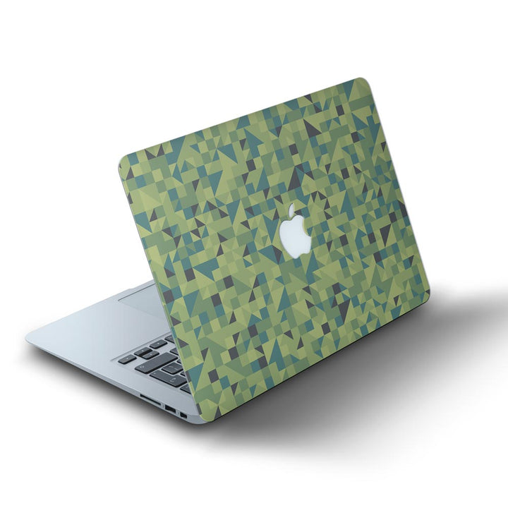 Green Triangled Background - MacBook Skins