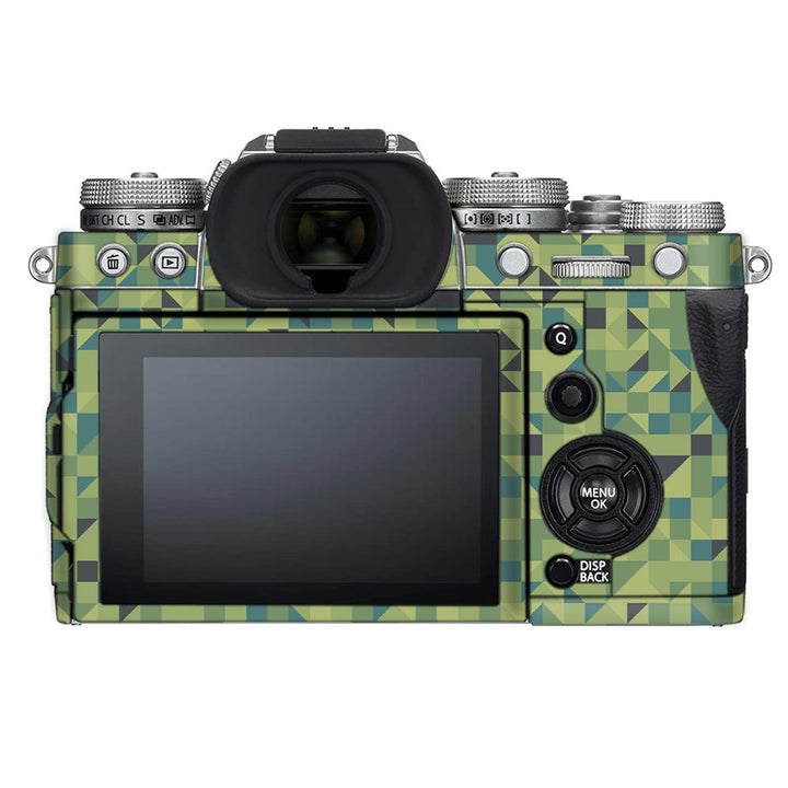 Green Triangled Background - FujiFilm Camera Skin