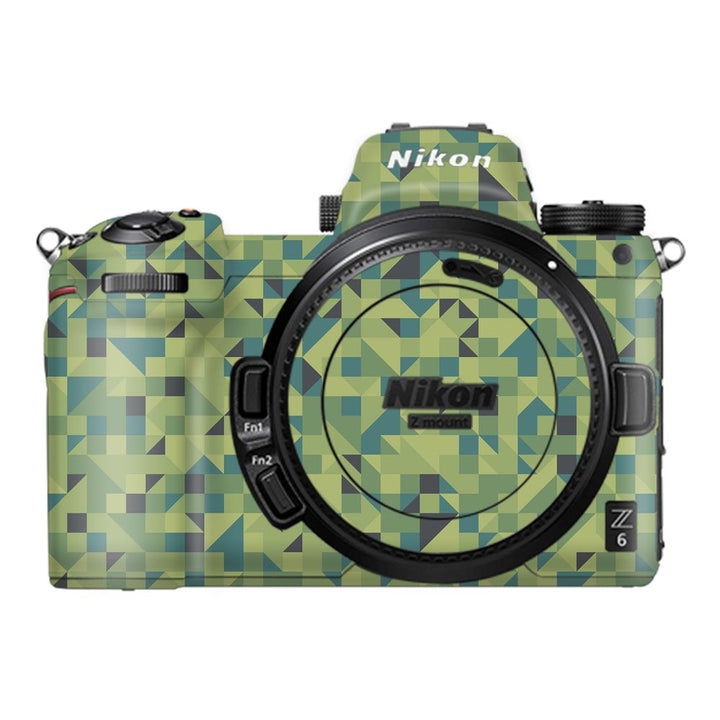 Green Triangled Background - Nikon Camera Skins