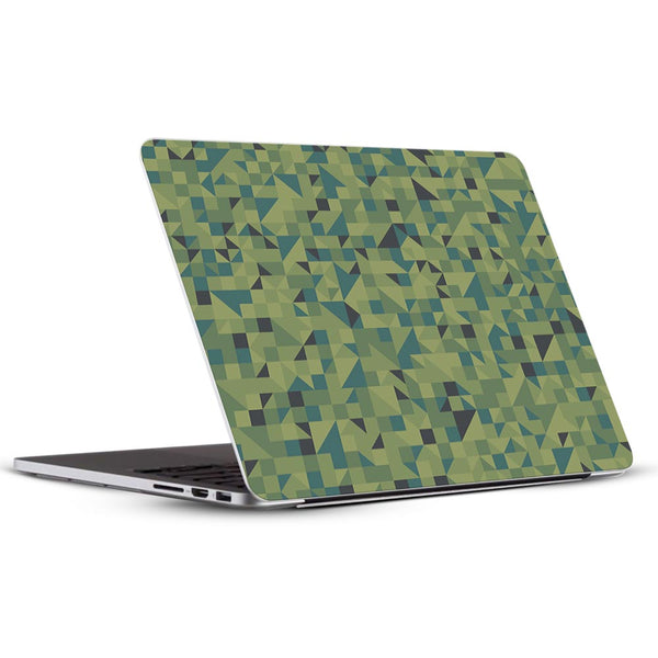 Green Triangled Background - Laptop Skins