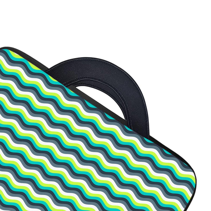 Green Yellow Waves   - Laptop Sleeve