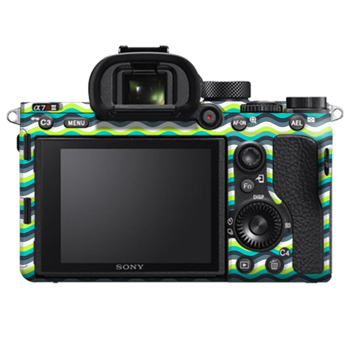 Green-Yellow Waves - Sony Camera Skins