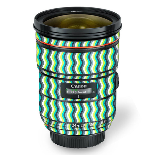 Green Yellow Waves - Canon Lens Skin