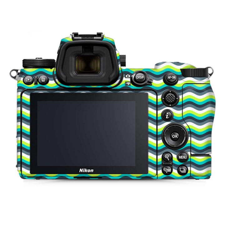 Green Yellow Waves - Nikon Camera Skins