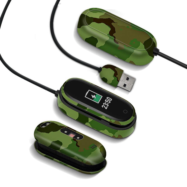 green seamless camo skin for mi smart band 4 by sleeky india 