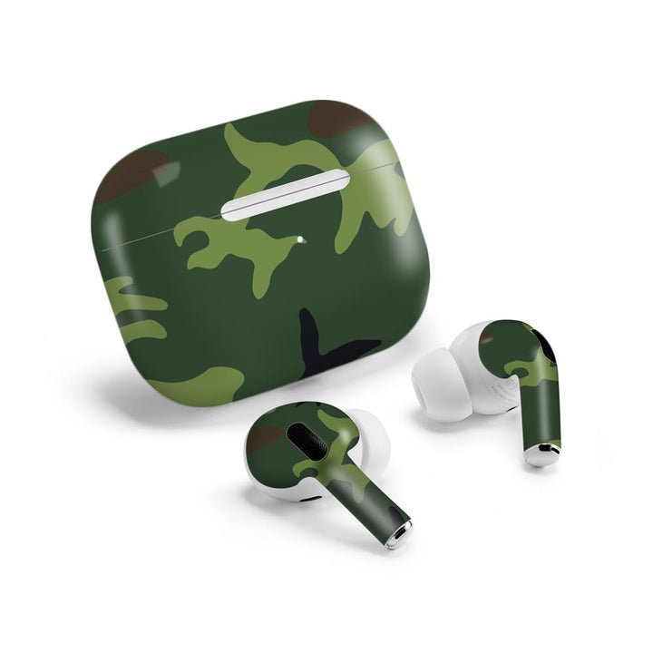 Green Soldier camo airpods pro skin by sleeky india