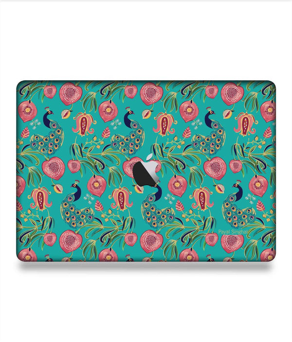 Payal Singhal Anaar and Mor Teal - Skins for Macbook Pro 15" (2016 - 2020)By Sleeky India, Laptop skins, laptop wraps, Macbook Skins