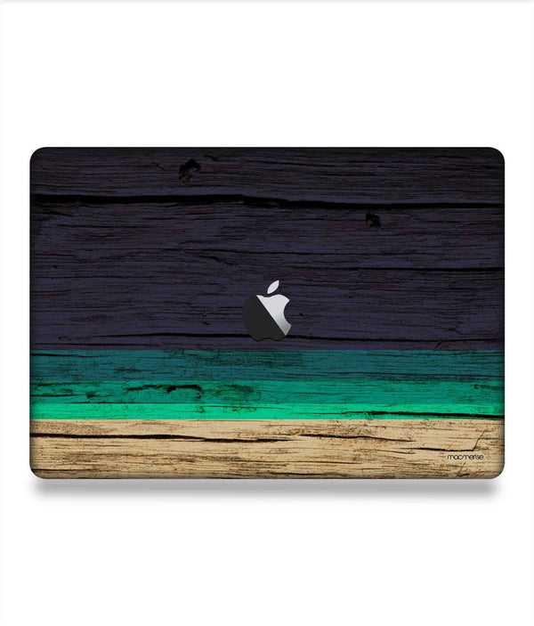 Wood Stripes Blue - MacBook Skins - Sleeky India