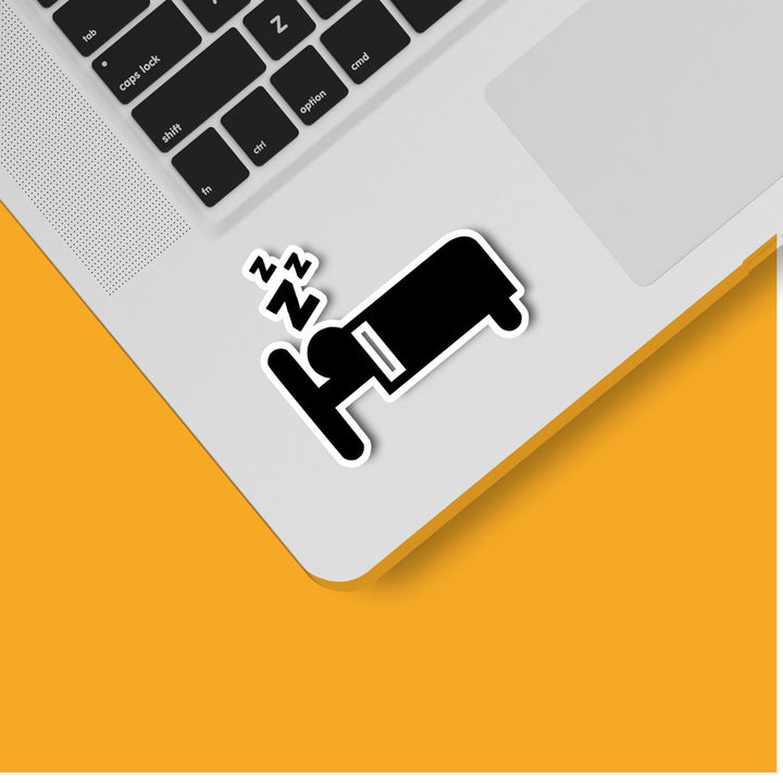 Guy On Bed - Sticker