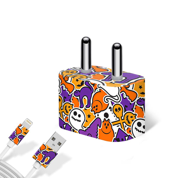 Halloween Pattern - Apple charger 5W Skin