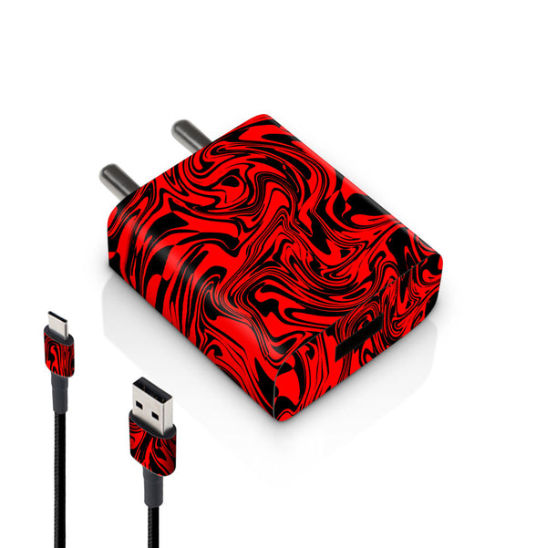 Hell Red - MI 10W and 18W charger skin by Sleeky India