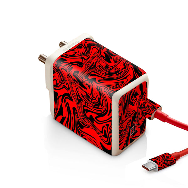 Hell Red - Oneplus Warp 65W Charger skin by Sleeky India