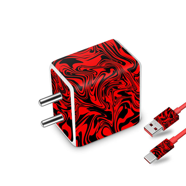 Hell Red - Oneplus Dash 20W Charger Skin by Sleeky India