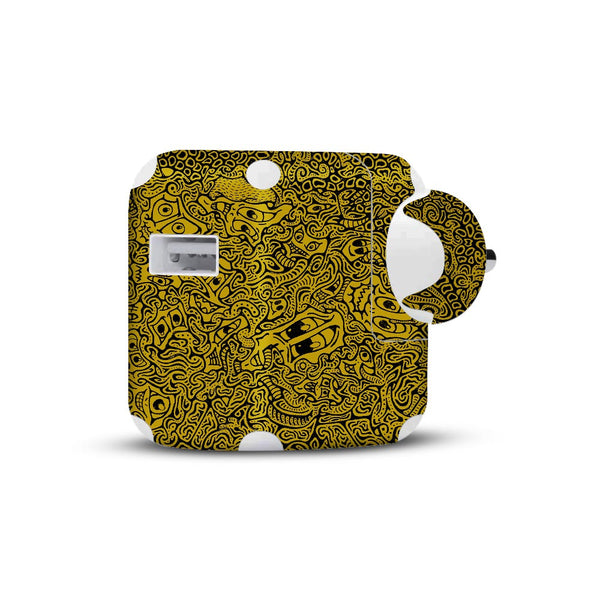 Hypnotic Gold -  charger skins for Apple 10 watt by Sleeky India