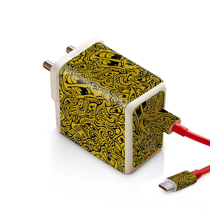 Hypnotic Gold - Oneplus Warp 65W Charger skin by Sleeky India